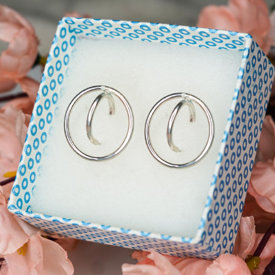 925 Sterling Silver Hoop Earrings for Women - Handmade Fashion Jewelry, Unique Designer Party Gift, Artisan Crafted | Perfect for Everyday Wear, Special Occasions & Gifting