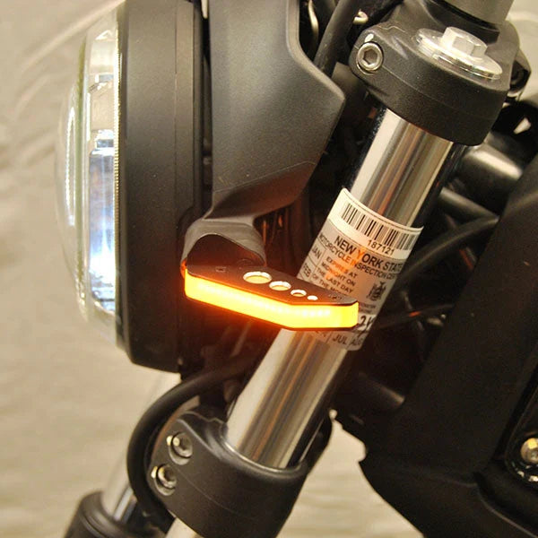 Ducati Scrambler Cafe Racer Sixty2 Desert Sled LED Front Turn Signals - Motorcycle Indicator Lights for Enhanced Visibility & Safety - Perfect for Urban Commuting & Off-Road Adventures