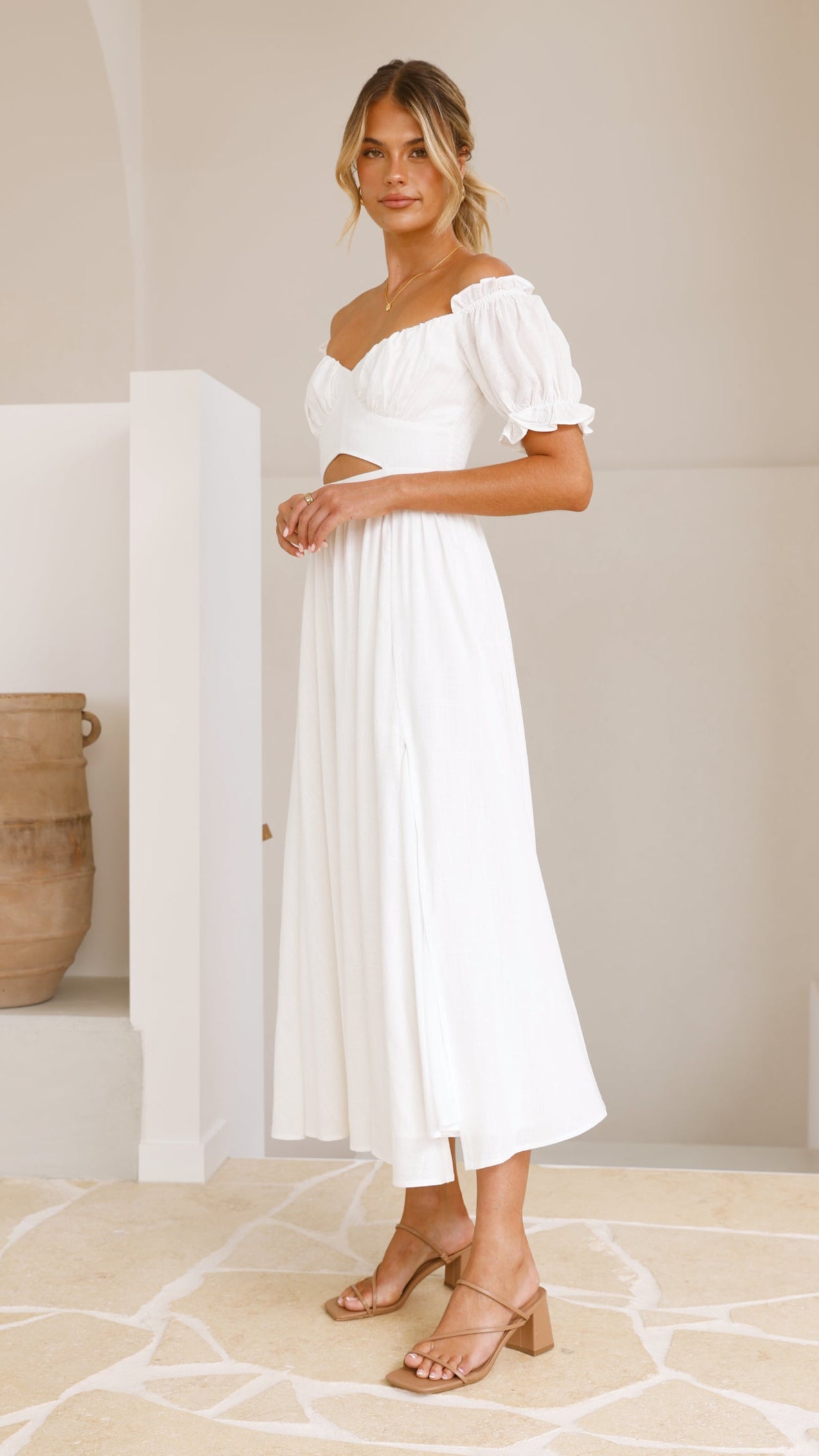 Elegant White Hulu Maxi Dress for Women - Perfect for Summer, Beach, and Casual Outings