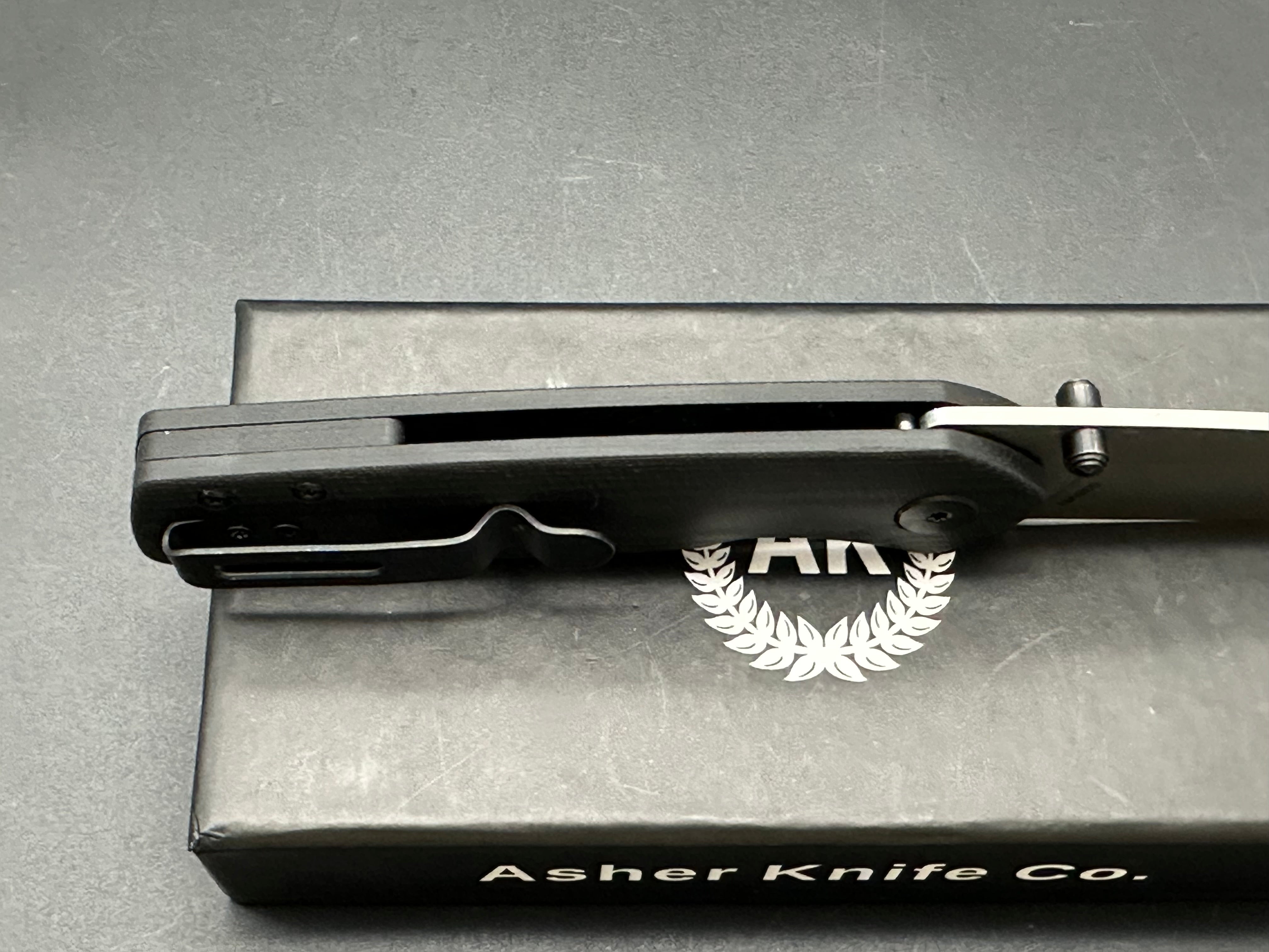 Premium Asher Spiro G10 Folding Knife - 3.2