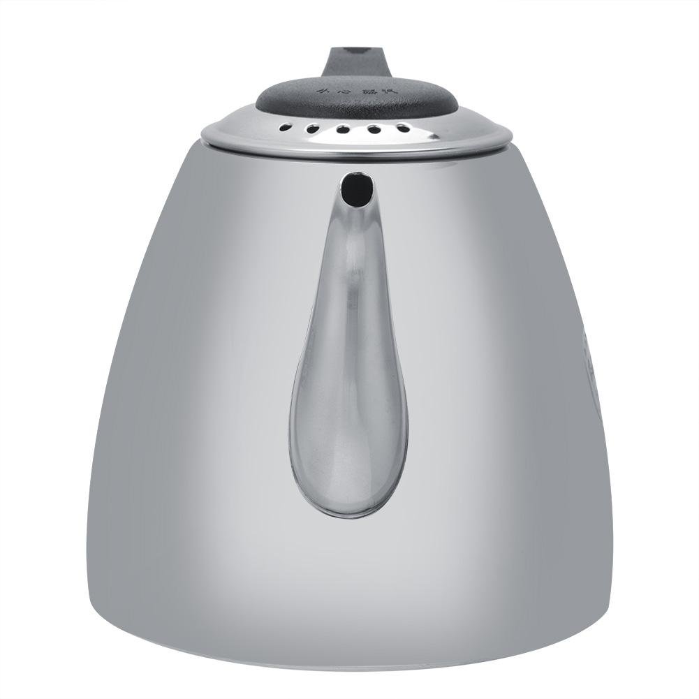 Premium Stainless Steel Coffee & Tea Pot - 1.2L/1.5L Stovetop Kettle with Heat-Resistant Handle for Home & Office Use - Perfect for Brewing, Serving & Entertaining (Silver)