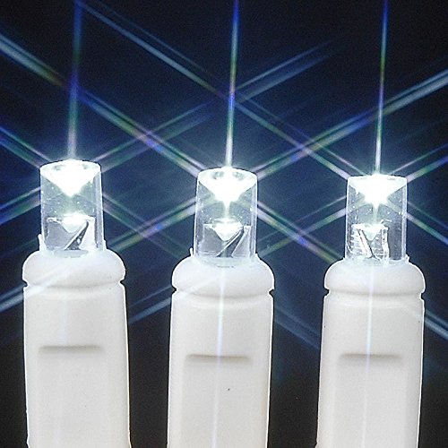 50 LED Battery Operated Christmas Mini Lights - Green Wire 17ft String Lights for Indoor/Outdoor Holiday Decorations, Xmas Tree, Party, Wedding & Home Decoration