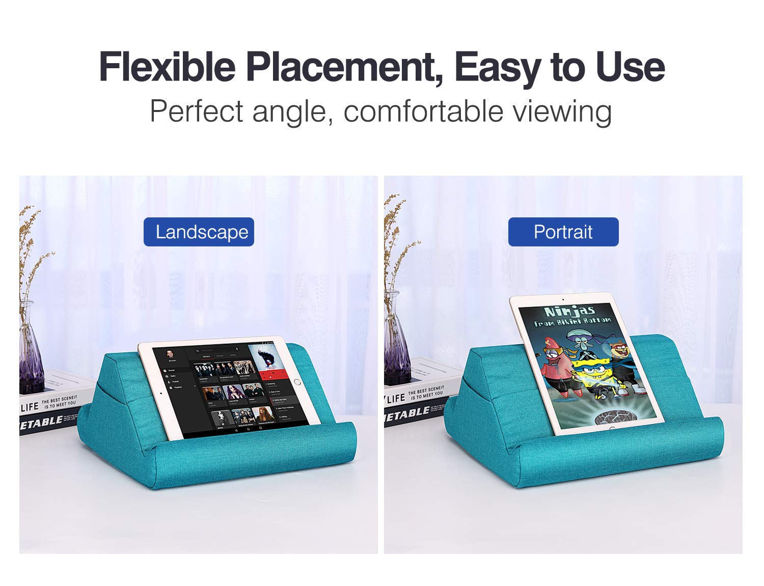 MoKo Tablet Pillow Holder - Multi-Angle Soft Stand for iPad 10.2