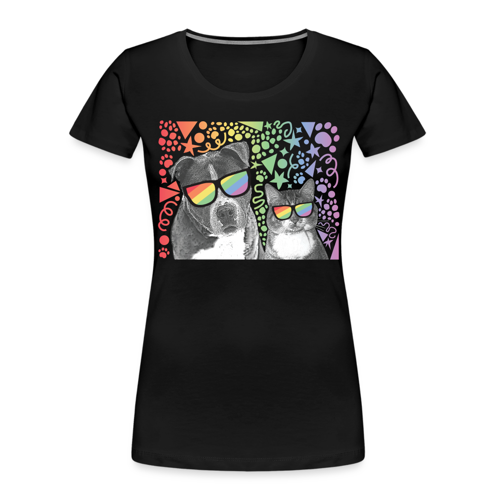 Pride Party Contoured Premium T-Shirt - LGBTQ+ Rainbow Graphic Tee for Pride Month, Gay Pride Parade & Festivals - Comfortable & Stylish Unisex Fit