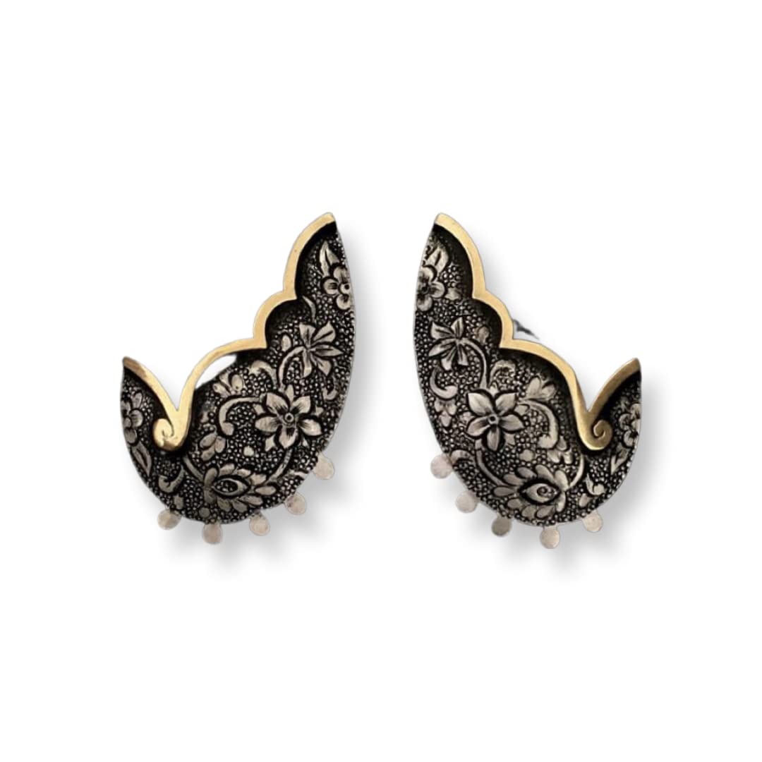 Elegant Silver Engraved Earrings for Women - Handcrafted Personalized Jewelry Gift for Birthday, Anniversary & Special Occasions