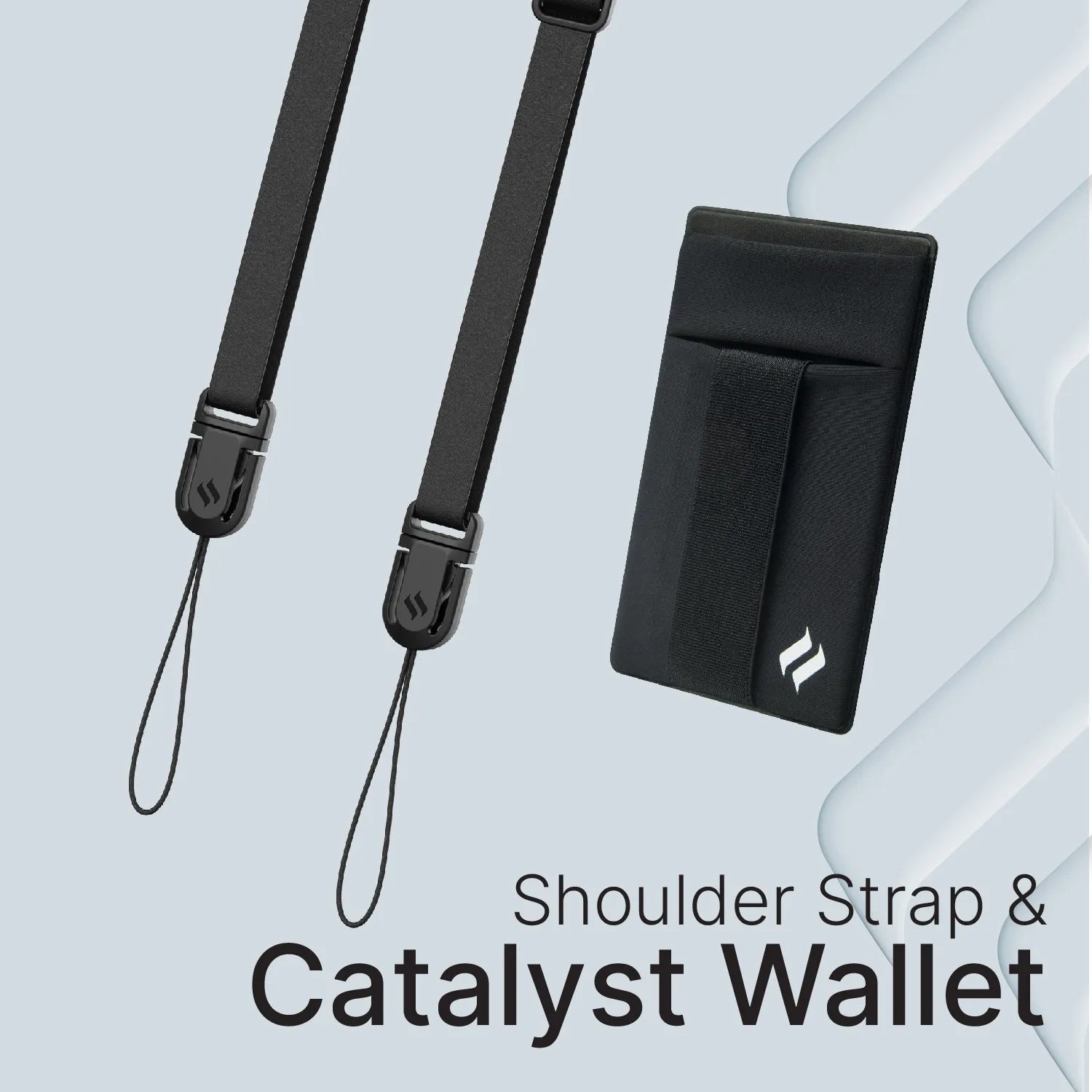 Stick On Wallet with Shoulder Strap - Secure Hands-Free Phone Wallet for iPhone & Android - Perfect for Running, Travel & Everyday Use