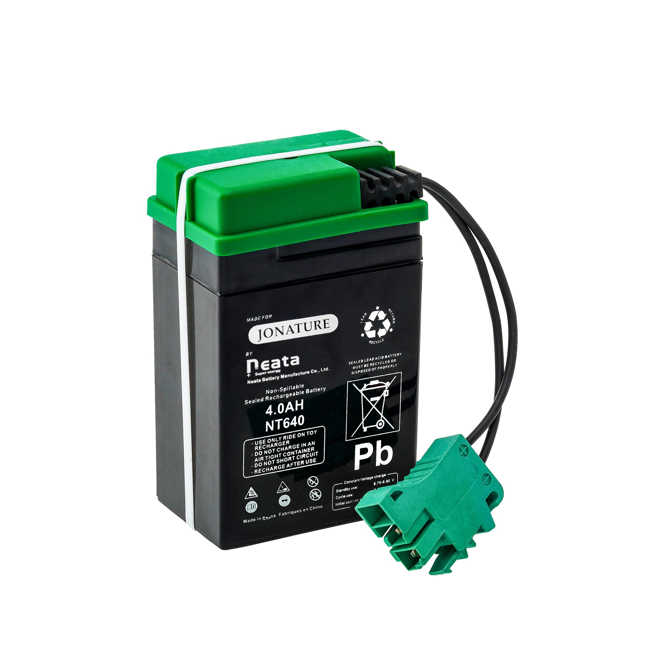 6V 4AH Battery and Charger Combo Kit for Peg Perego John-Deere Express, John-Deere Utility Tractor & Li Red Tractor Ride-On Cars - Perfect Replacement Power Set for Kids' Electric Vehicles (Ideal for Outdoor Play, Backyard Fun & Children's Toy Car Maintenance)