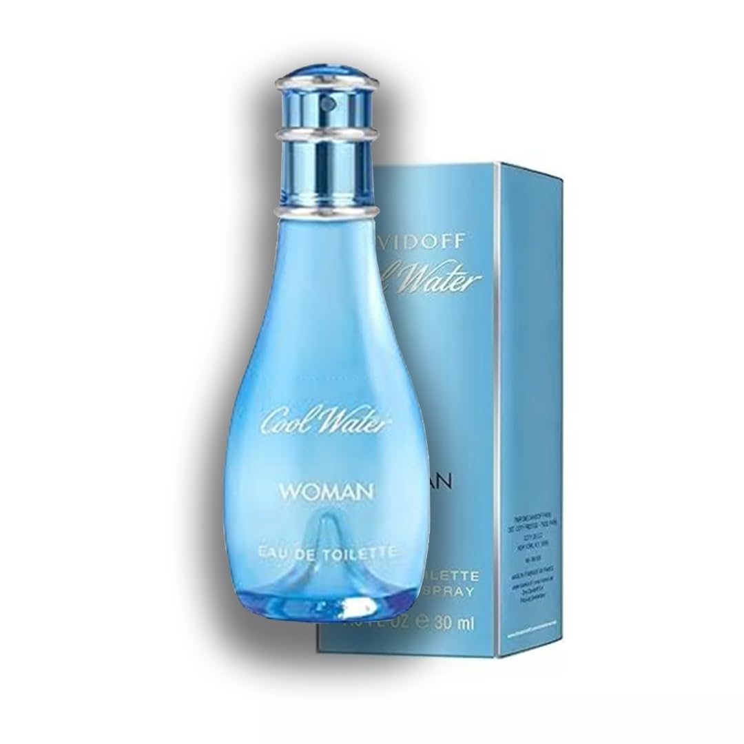 Davidoff Cool Water Perfume for Women - Fresh Floral Eau de Toilette Spray 1.0 oz (30ml) - Light Summer Scent for Daytime & Office Wear