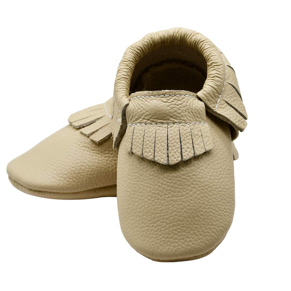 iEvolve Baby Leather First Walking Shoes - Soft Sole Moccasins with Tassels for Infants & Toddlers | Perfect for Indoor Play, Crawling & Early Steps