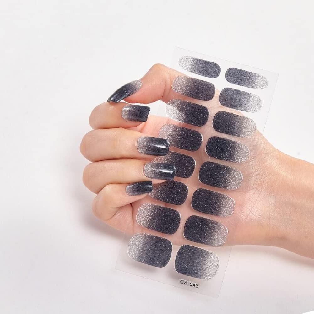 5 Sheet Self-Adhesive Nail Stickers Set - Glitter Sequins Nail Wraps for DIY Nail Art, Manicure & Pedicure Decoration (CS-43) | Perfect for Parties, Weddings, Salons & Home Nail Care