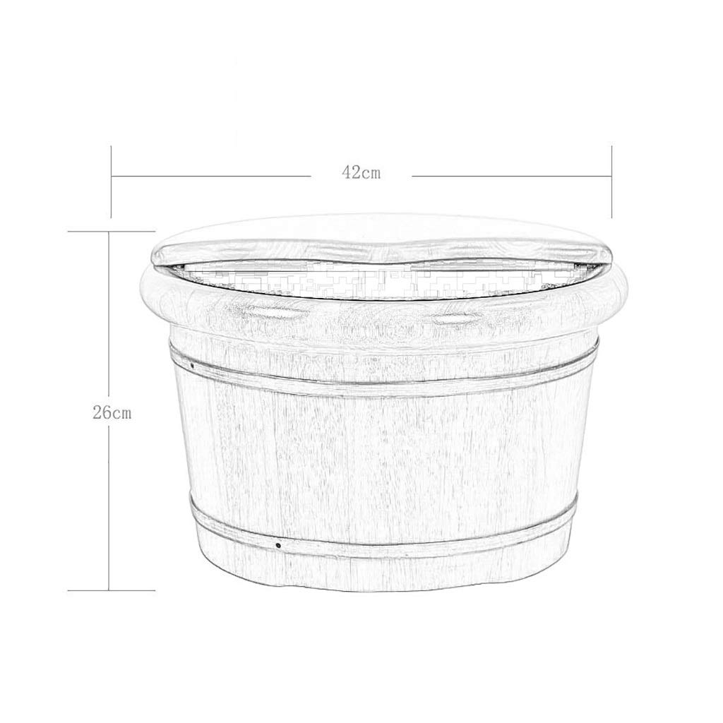 Wooden Foot Bath Tub with Massage Rollers - Home Spa Pedicure Soaking Bucket for Relaxation & Detox - Perfect for Sauna, Bathroom, and Self-Care Routines