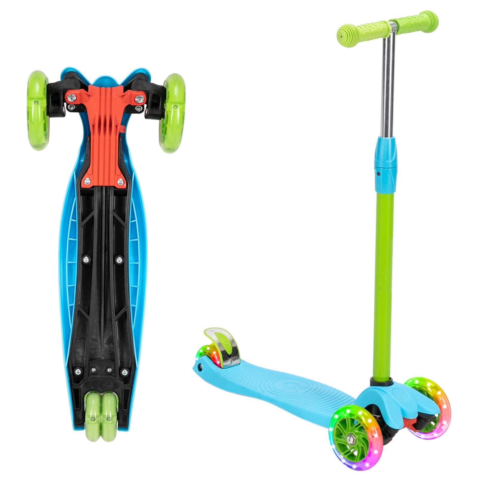 3 Wheel Kids Scooter with Adjustable Height & LED Light-Up Wheels - Perfect for Outdoor Play, Park Rides & Neighborhood Adventures