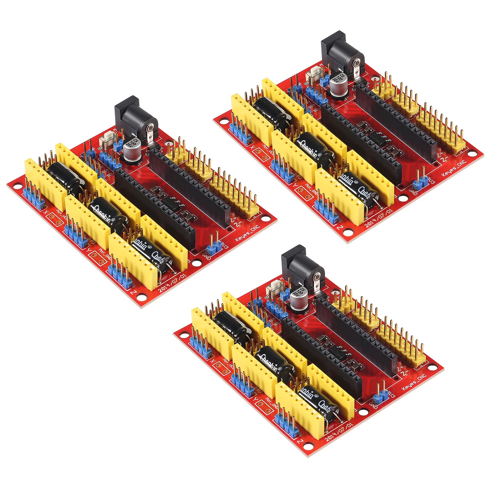 3PCS CNC Shield V4 Engraving Machine Expansion Board - Compatible with Arduino Nano 3.0 & A4988 Driver - DIY 3D Printer Kit for Wood Carving, Metal Engraving & CNC Prototyping
