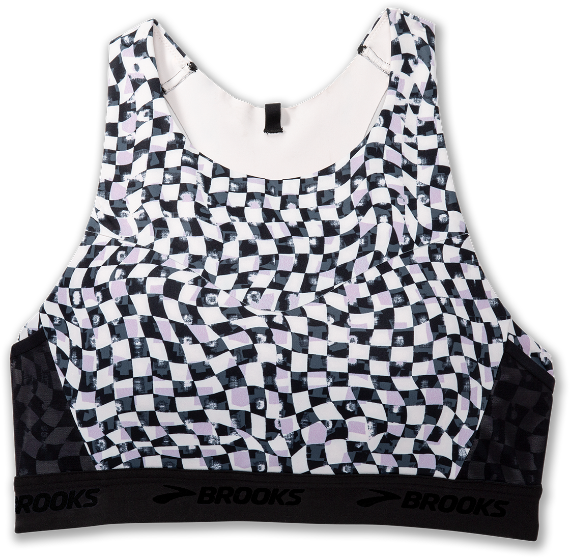 Women's Drive 3 Pocket Run Bra - High Support Sports Bra for Running & Workouts (Black/White) - Perfect for Gym, Jogging & High-Intensity Training