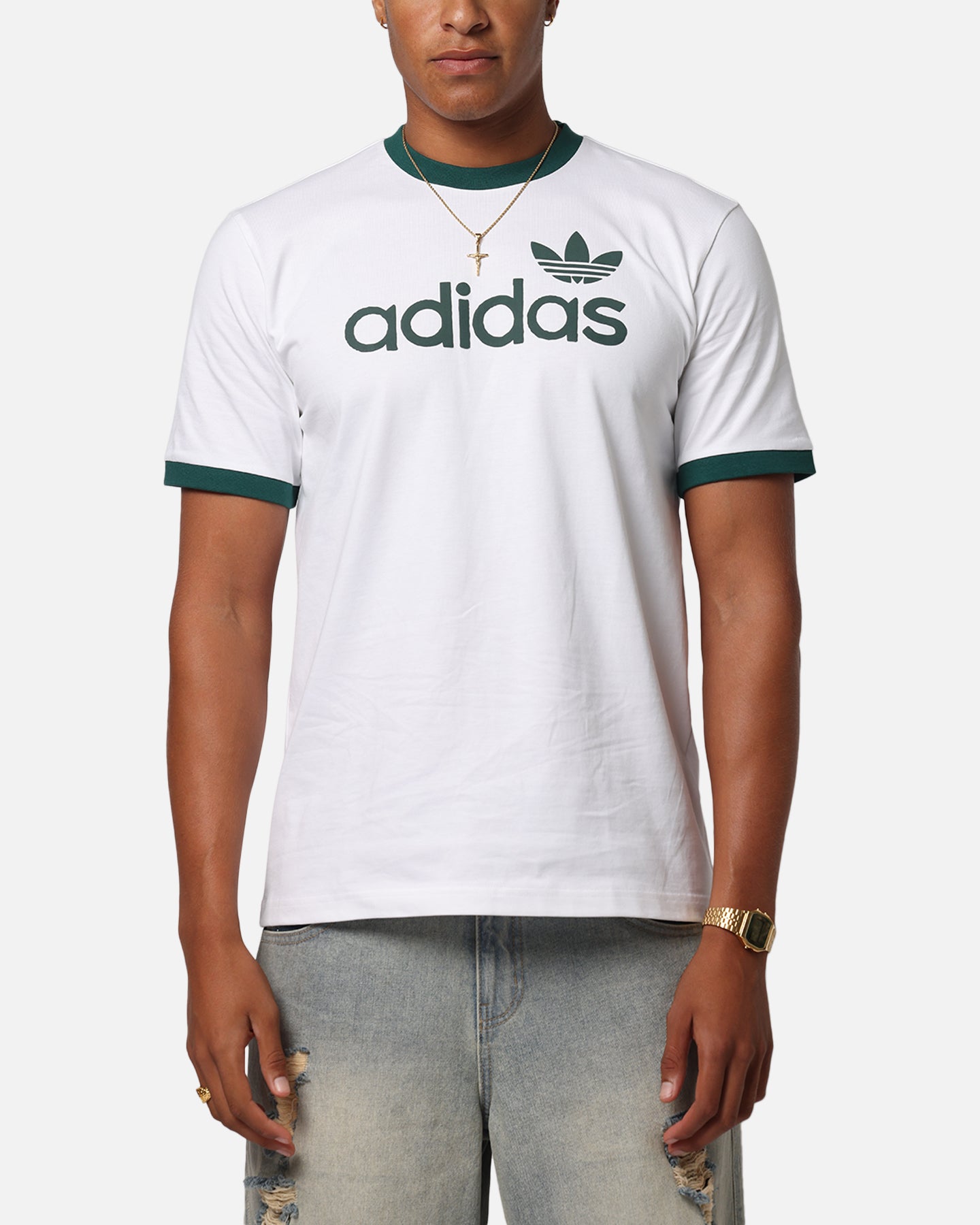 Adidas Men's Classic White T-Shirt - Comfortable Cotton Casual Tee for Everyday Wear, Gym, and Outfits