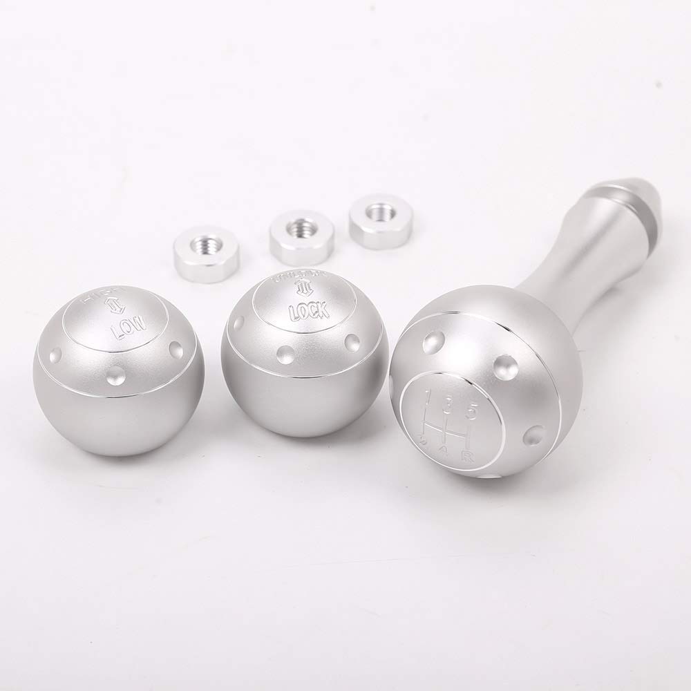 YIWANG Aluminum Alloy Gear Shift Head Cover Trim Accessories - Silver Replacement Part for Lada NIVA - Upgrade Your Car Interior for Smooth Driving Experience