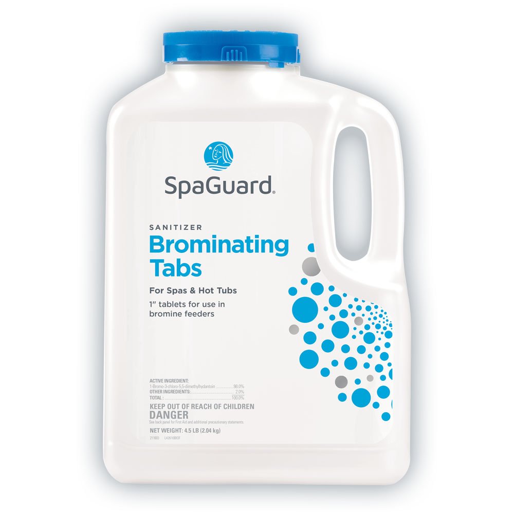 SpaGuard Brominating Tablets (4.5 lbs) - Chlorine-Free Pool & Hot Tub Sanitizer for Crystal Clear Water - Perfect for Spa Maintenance and Water Treatment