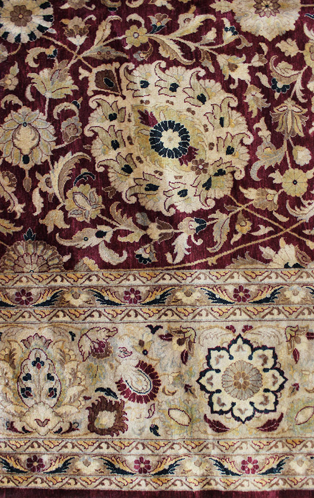 Handwoven Traditional Agra Rug J16625 - Authentic Indian Home Decor for Living Room, Bedroom & Office