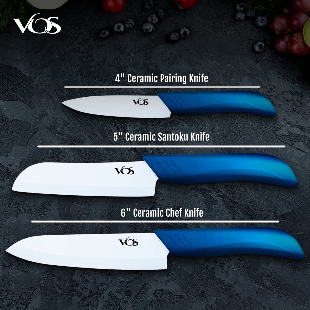 Vos Premium Ceramic Knife Set - 4