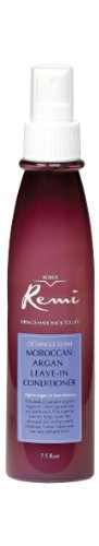 Bobos Remi Detangle Shine Moroccan Argan Leave-in Conditioner 7.5oz - Hydrating Hair Treatment for Curly, Dry & Damaged Hair - Perfect for Daily Use & Salon Styling