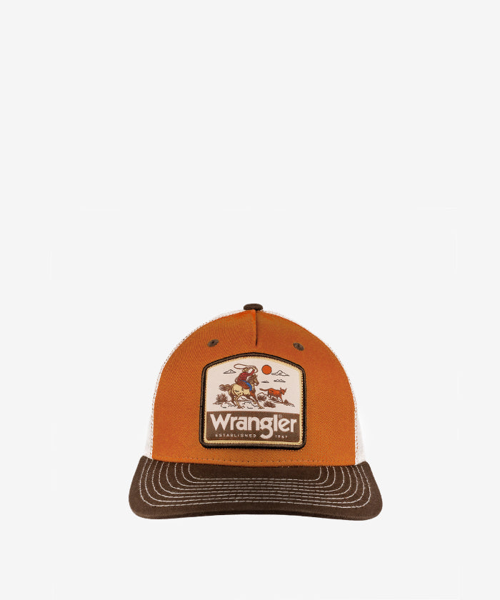 Wrangler Chase Mesh Back Hat - Breathable & Adjustable Baseball Cap for Outdoor Activities, Hiking, and Casual Wear