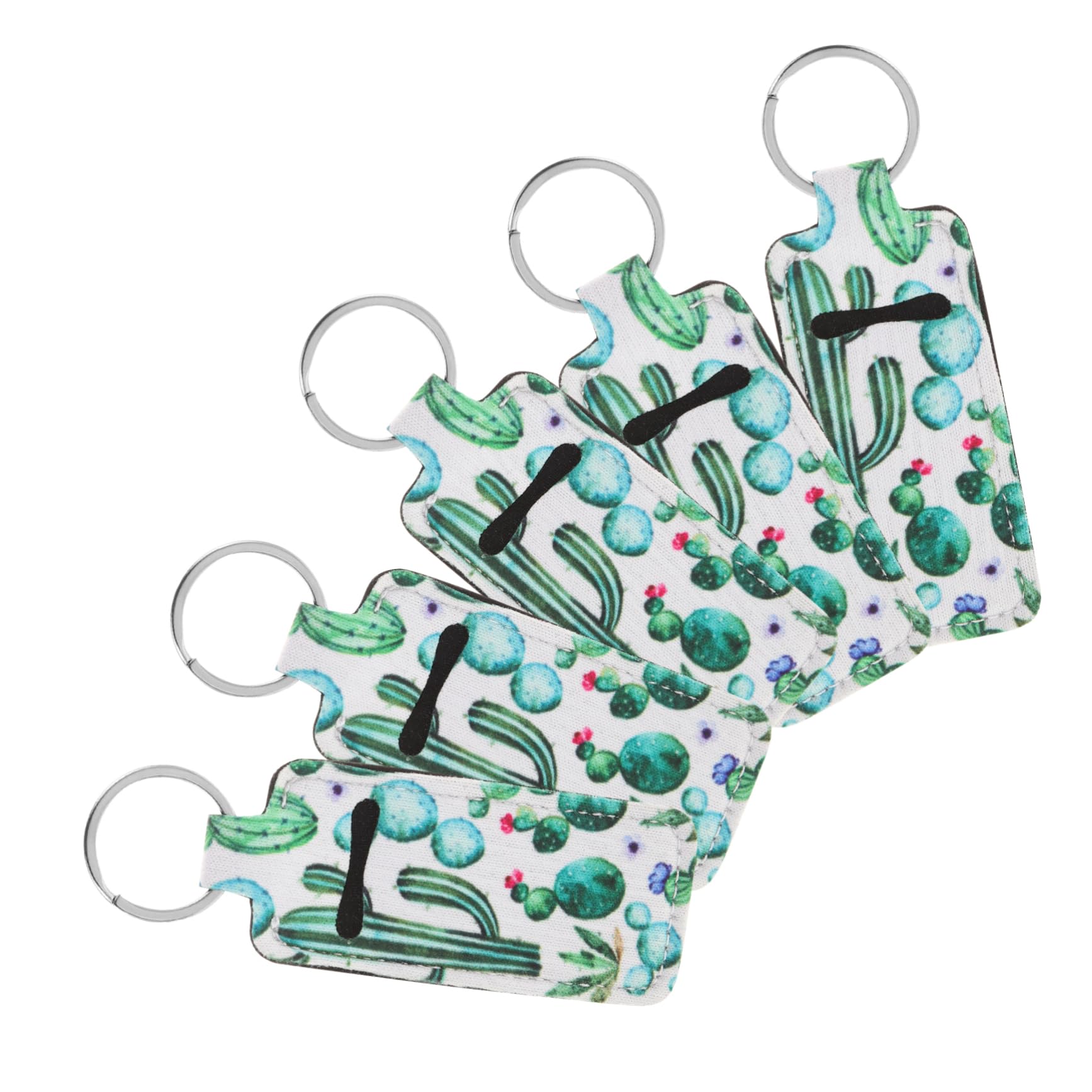 10 Pcs Square Keychain Lip Gloss Holder - Floating Key Rings for Boats, Portable Lipstick & Thread Organizer - Travel Chopstick & Neoprene Key Holder - Perfect for Makeup, Boating, and Outdoor Adventures