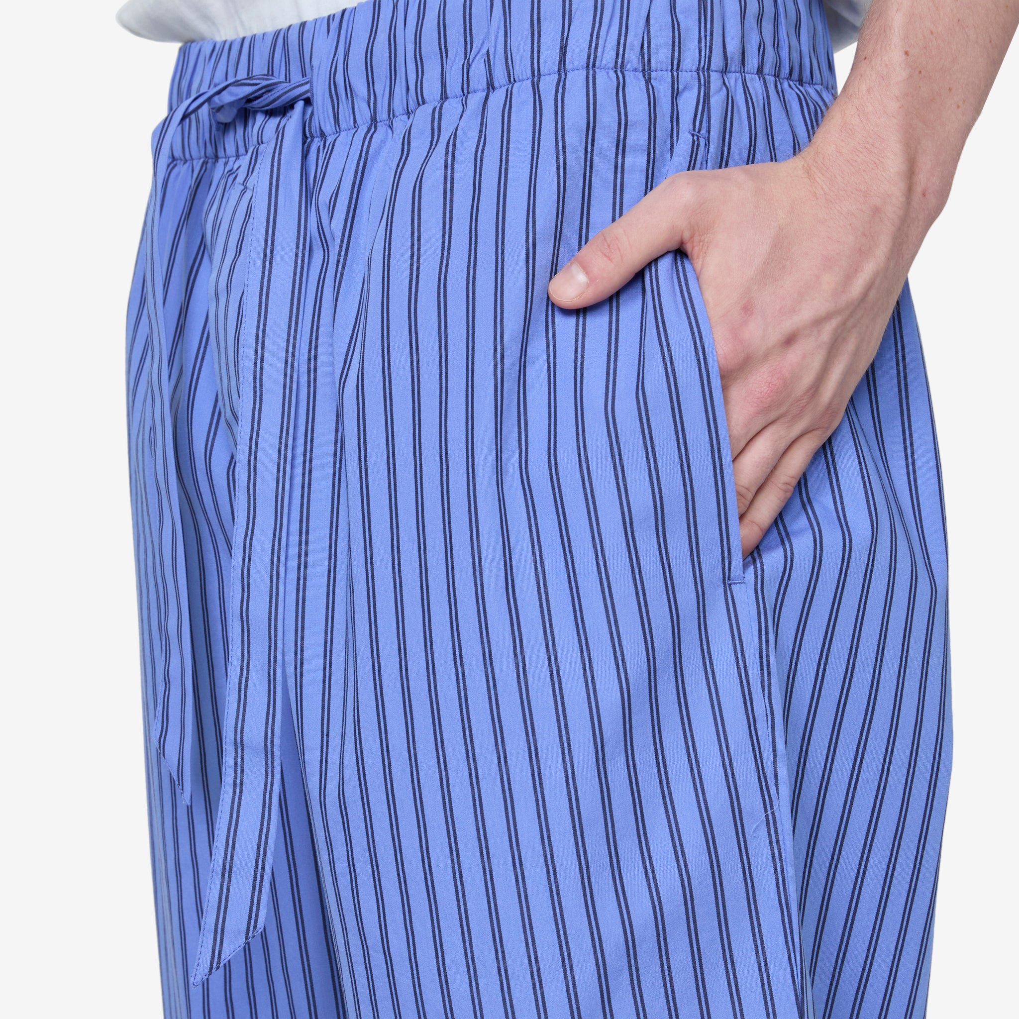 Soft Cotton Poplin Pajama Pants with Boro Stripes - Comfortable Sleepwear for Women & Men - Perfect for Lounging at Home or a Cozy Night's Sleep