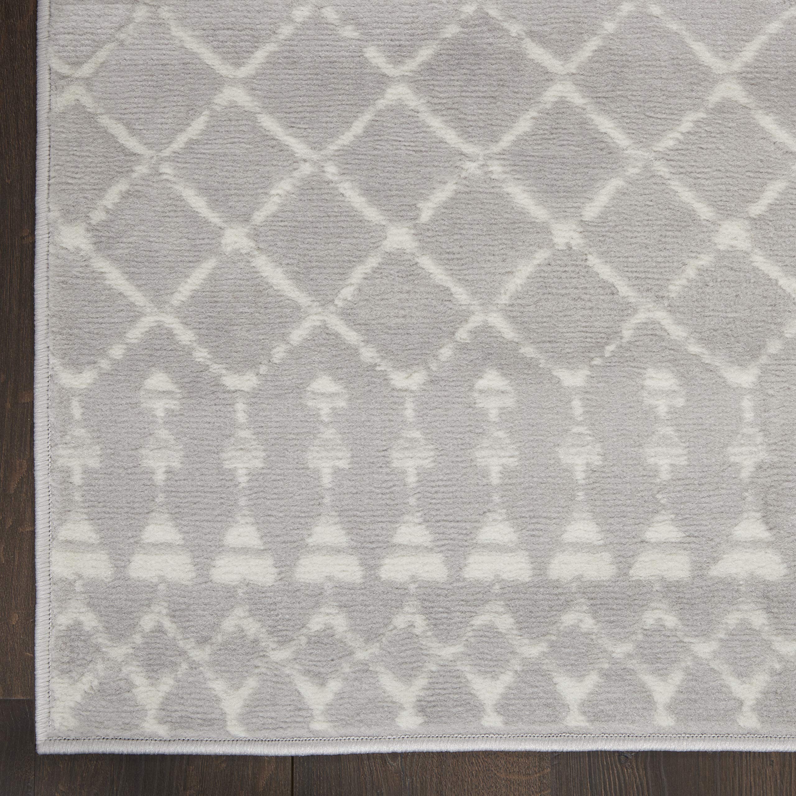 Nourison Whimsicle Moroccan Grey 8' x 10' Area Rug - Easy to Clean, Non-Shedding Soft Rug for Bedroom, Living Room, Dining Room & Kitchen - Perfect for Home Decor and Cozy Spaces (8x10)