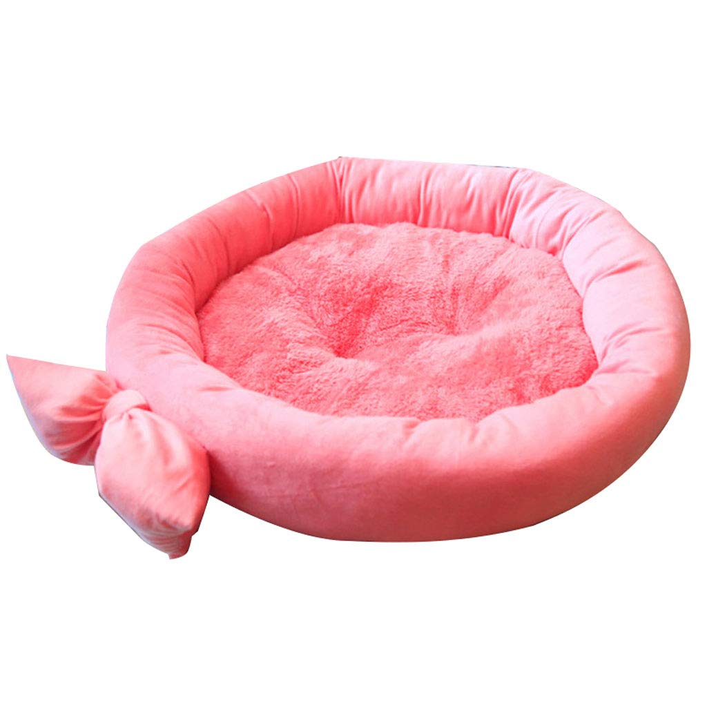 **ZSCLLCQ Washable Round Pet Bed for Small & Medium Dogs - Soft Kennel Mat for All Seasons, Removable Cover, Pink, 55x55cm - Perfect for Indoor Use, Crate Training & Cozy Napping**
