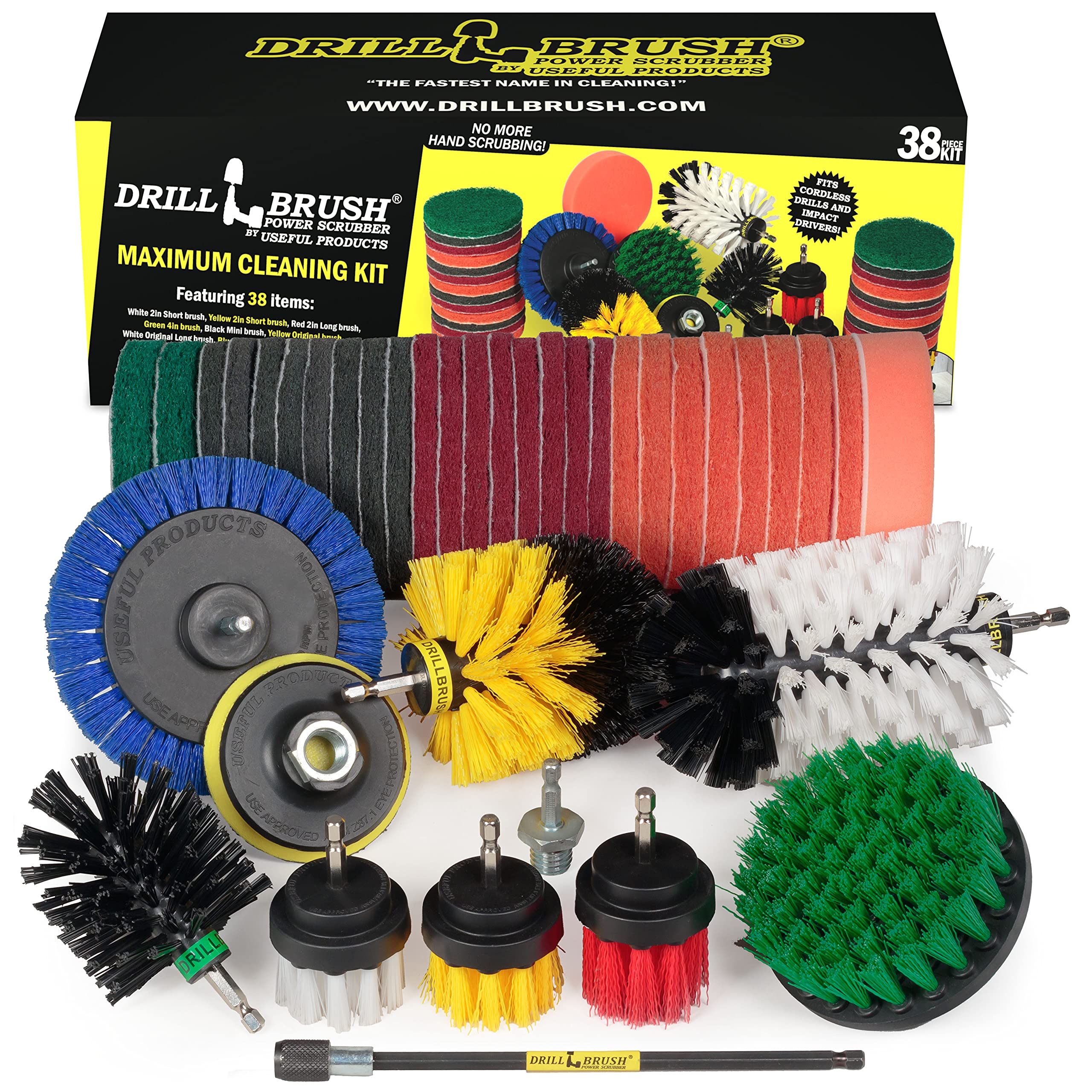 **Power Drill Brush Attachment Set - Heavy Duty Scrub Brushes for Car Detailing, Bathroom Cleaning & Household Chores - Toilet, Grout & Bathtub Scrubber Kit for Power Tools**    *(Perfect for deep cleaning cars, bathrooms, kitchens & tough stains – ideal for DIY enthusiasts & professional cleaners!)*