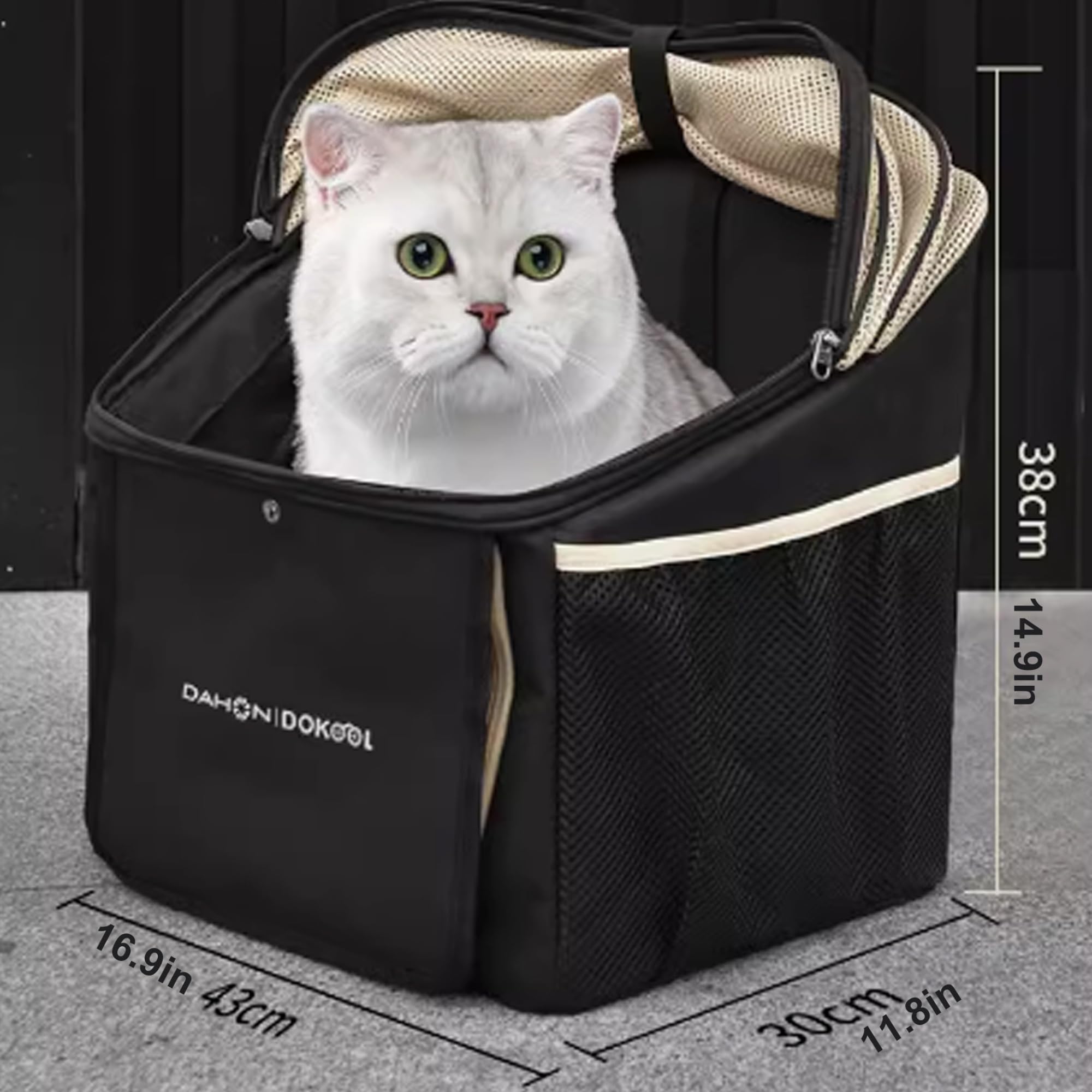 Universal Bike Pet Carrier for Dogs & Cats - Foldable, Removable & Portable Pet Backpack for Bicycles, Travel & School - Multi-Purpose Design with Secure Bike Buckle - Perfect for Outdoor Adventures, Commuting & Daily Use