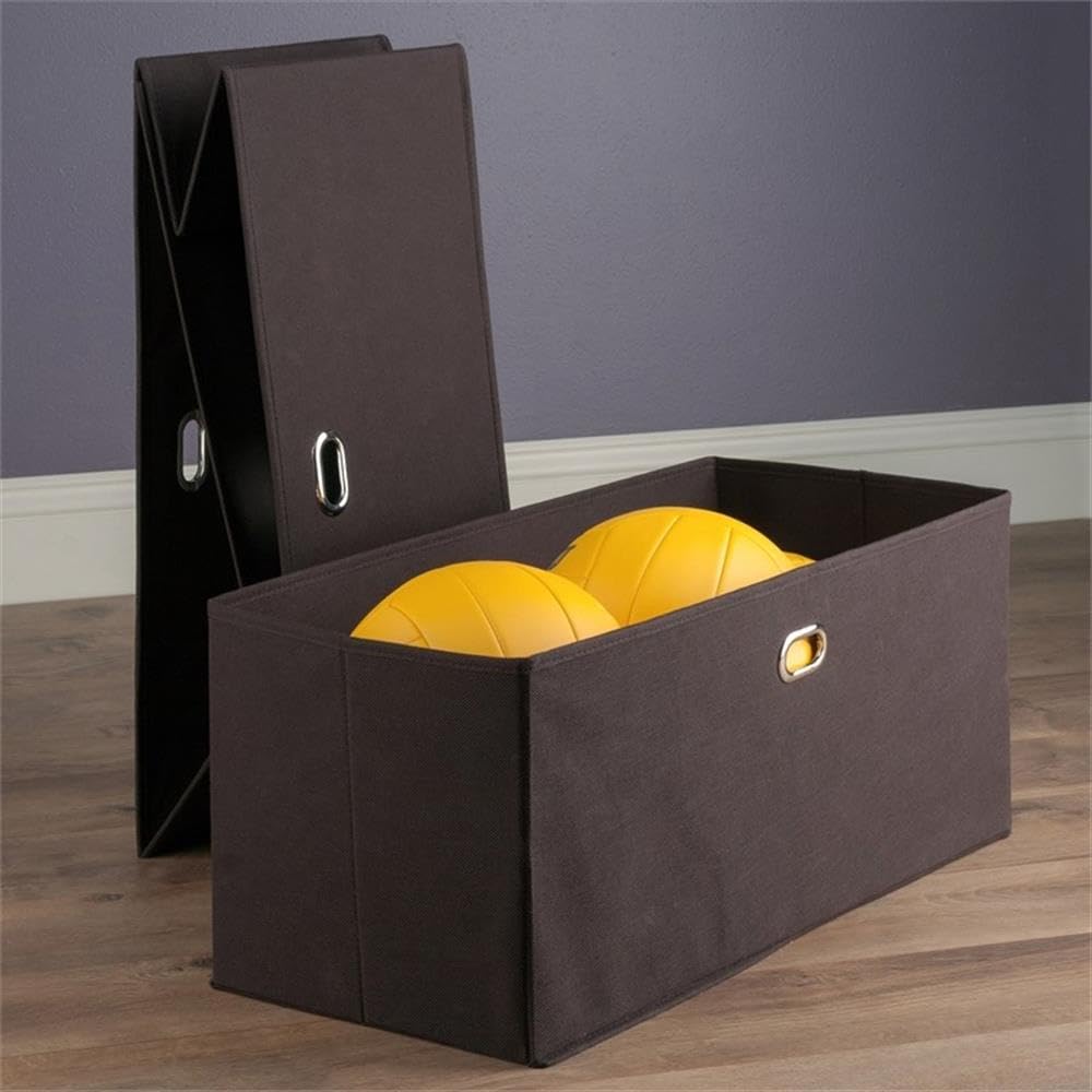 Winsome Wood Torino Chocolate Storage Organizer for Home Office, Living Room, and Bedroom