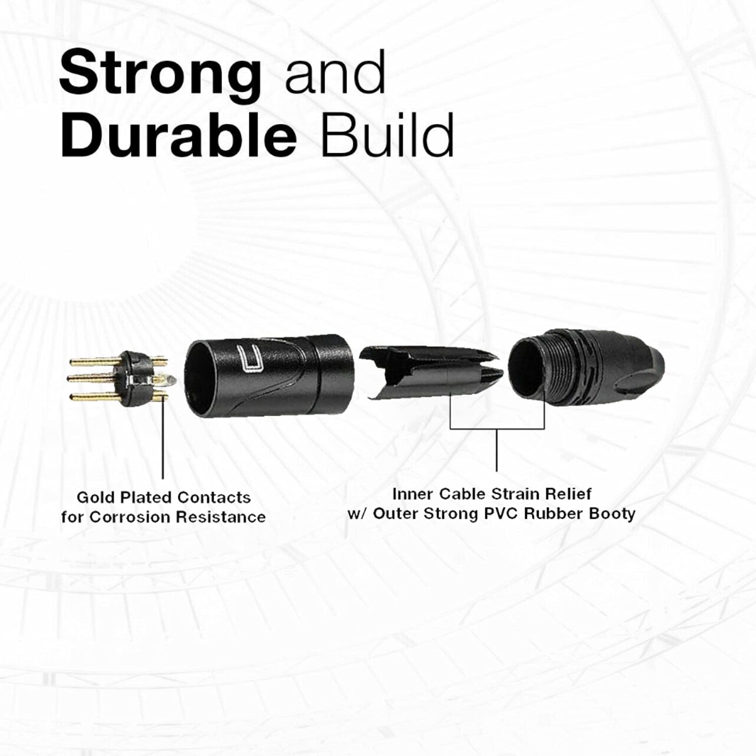 Professional Balanced XLR Female to 1/4