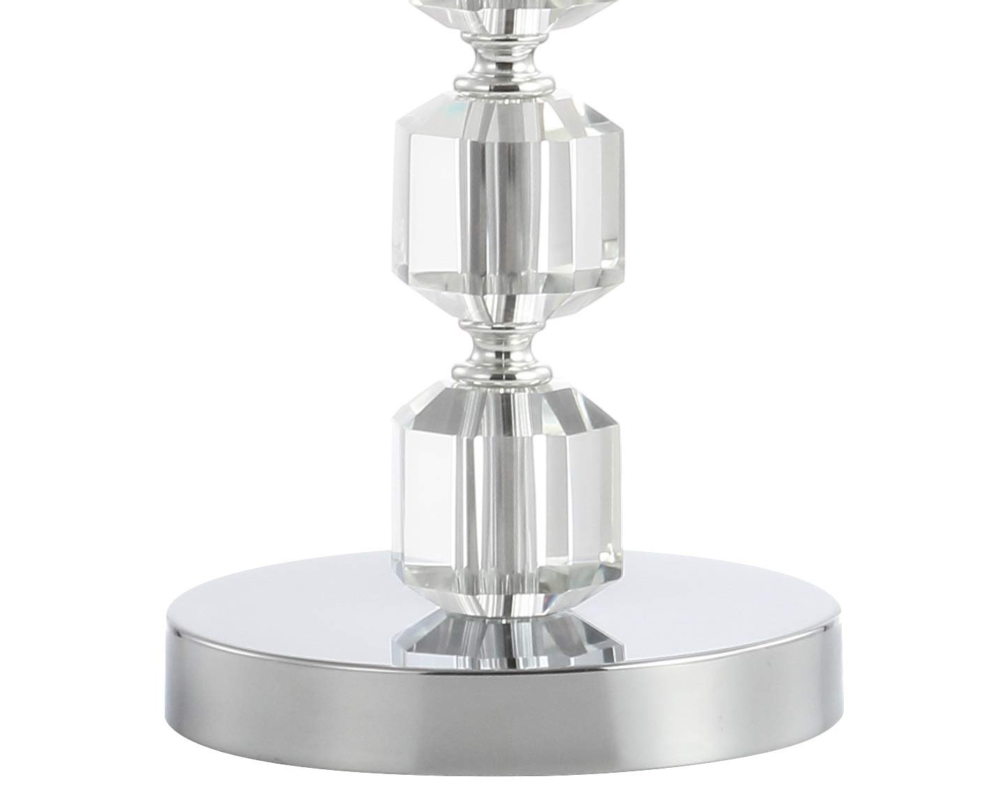 Jonathan Y JYL5053A-SET2 Set of 2 Modern Stacked Crystal/Metal LED Table Lamps - 27.5