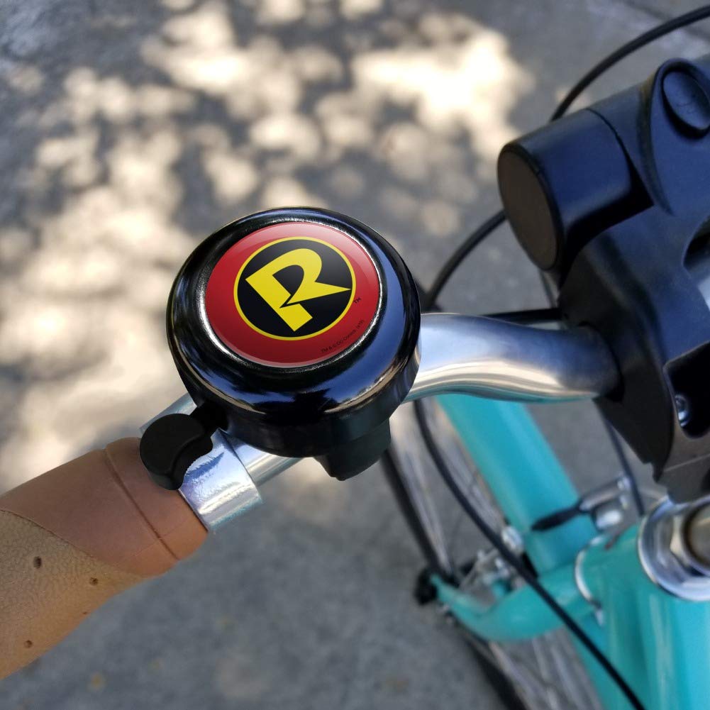 Batman Robin Logo Bike Bell - Superhero-Themed Bicycle Handlebar Bell for Kids & Adults - Perfect for Comic Fans, Cycling Safety, and Bike Accessories