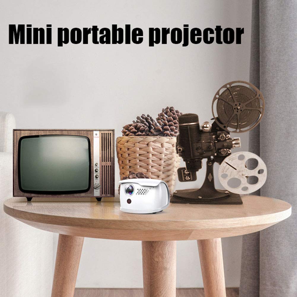 Mini Portable Projector - Smart Wireless Bluetooth & WiFi HD Home Theater LED Video Projector | HDMI/VGA/USB/AV Compatible | Works with TV Stick, PS4 & More (Red) | Perfect for Movie Nights, Gaming & Outdoor Entertainment