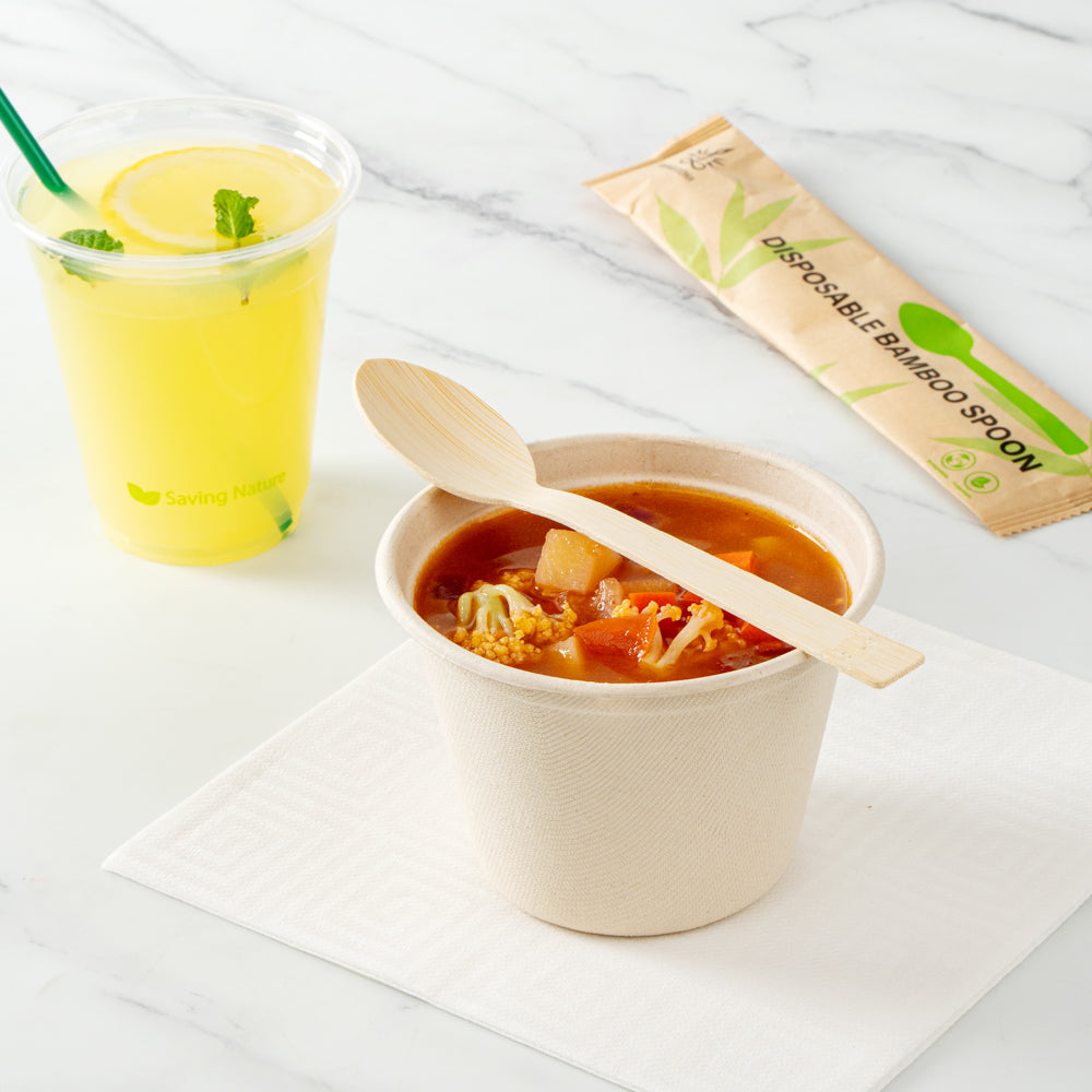 Eco-Friendly Bamboo Disposable Spoons - 100 Count, 7