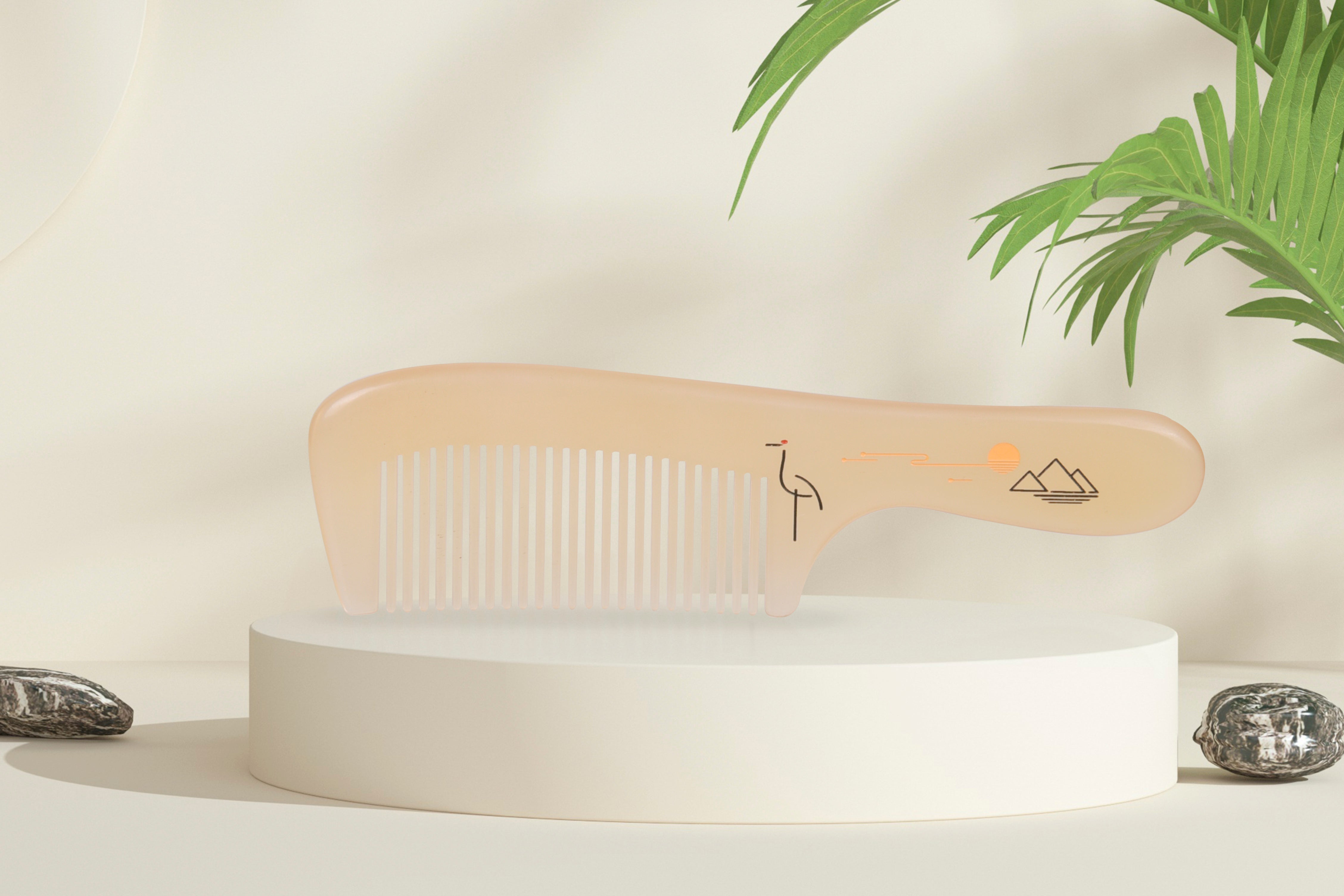 Premium Horn Hair Comb for Smooth Detangling & Styling - Ideal for Daily Hair Care & Salon Use