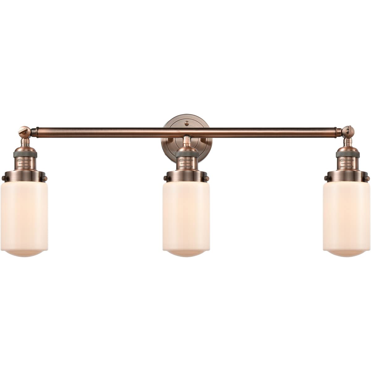 Franklin Restoration Collection LED Bath Vanity Light Fixture - 205-AC-G311-LED Modern Copper Finish for Bathroom Mirror Lighting | Perfect for Home Renovation, Spa-Style Bathrooms & Luxury Interior Design