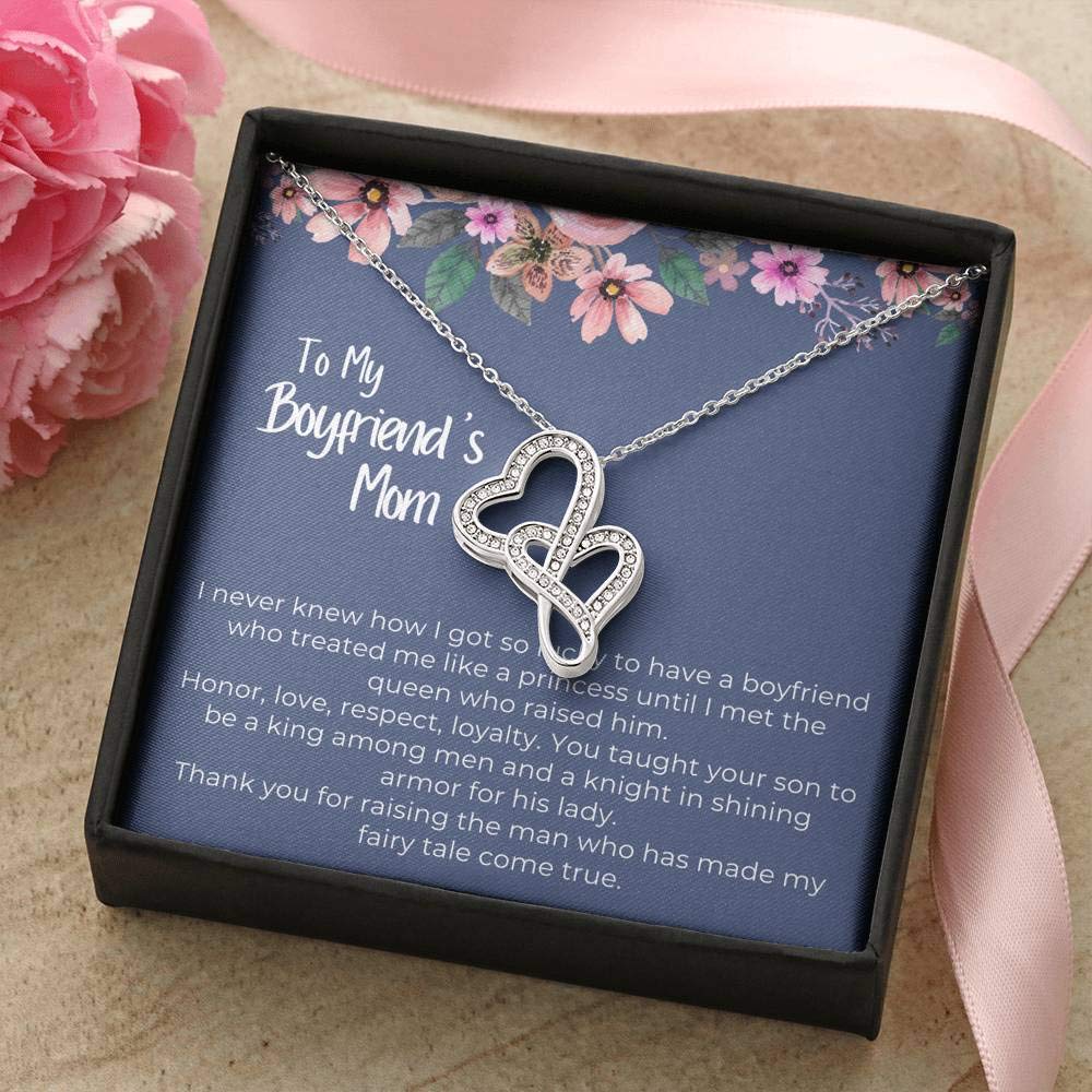 Elegant Heart Pendant Necklace for Mom - Perfect Gift for Boyfriend's Mother | 925 Sterling Silver Jewelry with Gift Box | Ideal for Birthday, Anniversary & Mother's Day