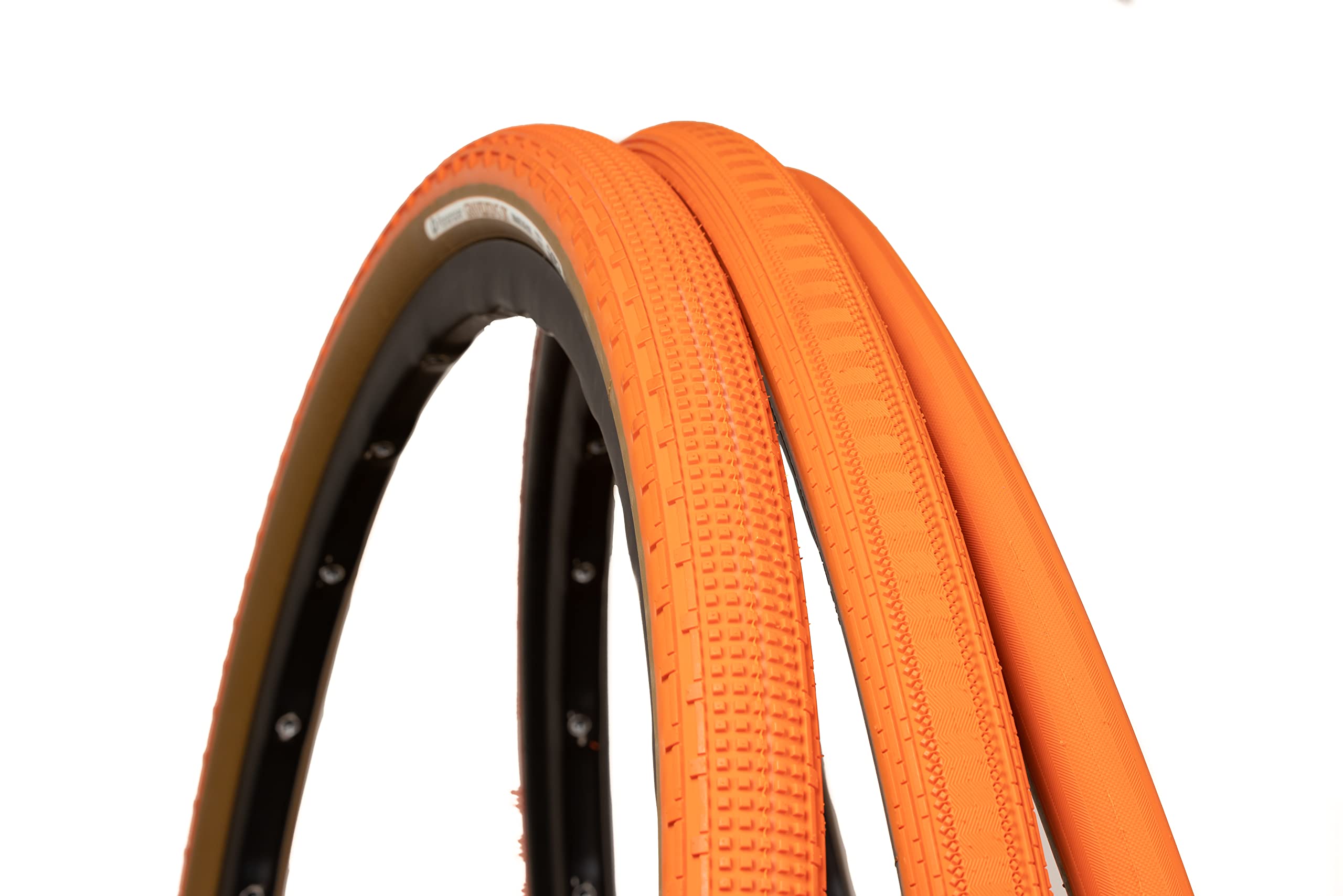 Panaracer Gravel King SK 700x38C Tubeless Ready Bike Tires - Sunset Orange/Brown | Durable Gravel & All-Road Cycling Tires for Adventure Riding & Commuting