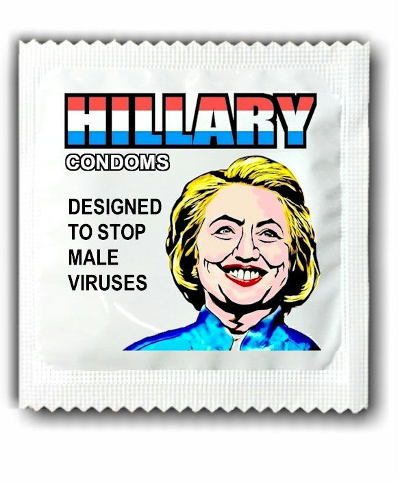 Hillary Clinton Themed Political Condoms | Novelty Election Gifts for Democrats & Collectors - Perfect for Political Parties, Campaign Events & Prank Gifts