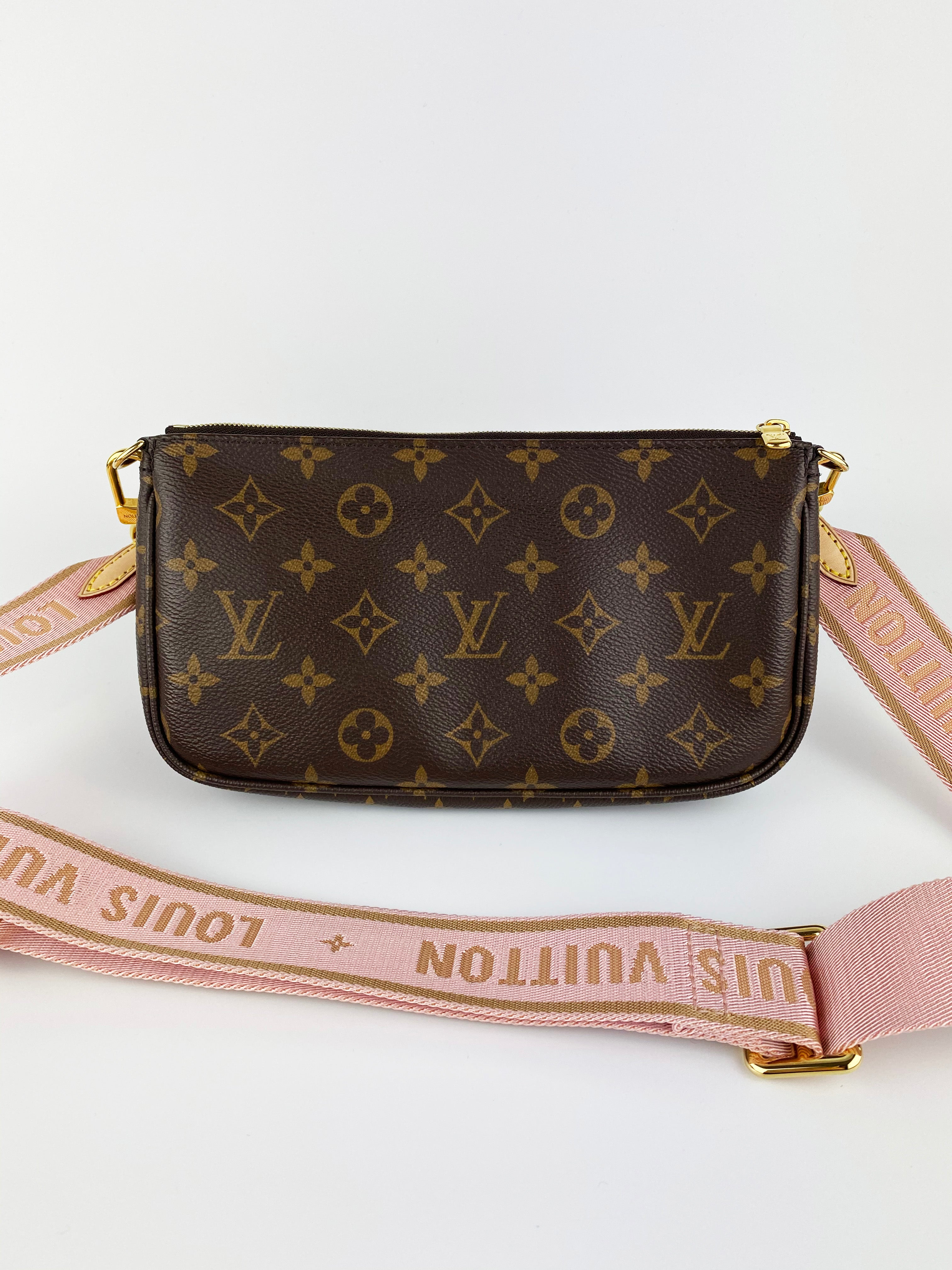 Louis Vuitton Rose Clair Multi Pochette Bag - Luxury Crossbody Purse for Women | Fashionable Shoulder Bag for Daily Use, Date Night & Travel Accessories