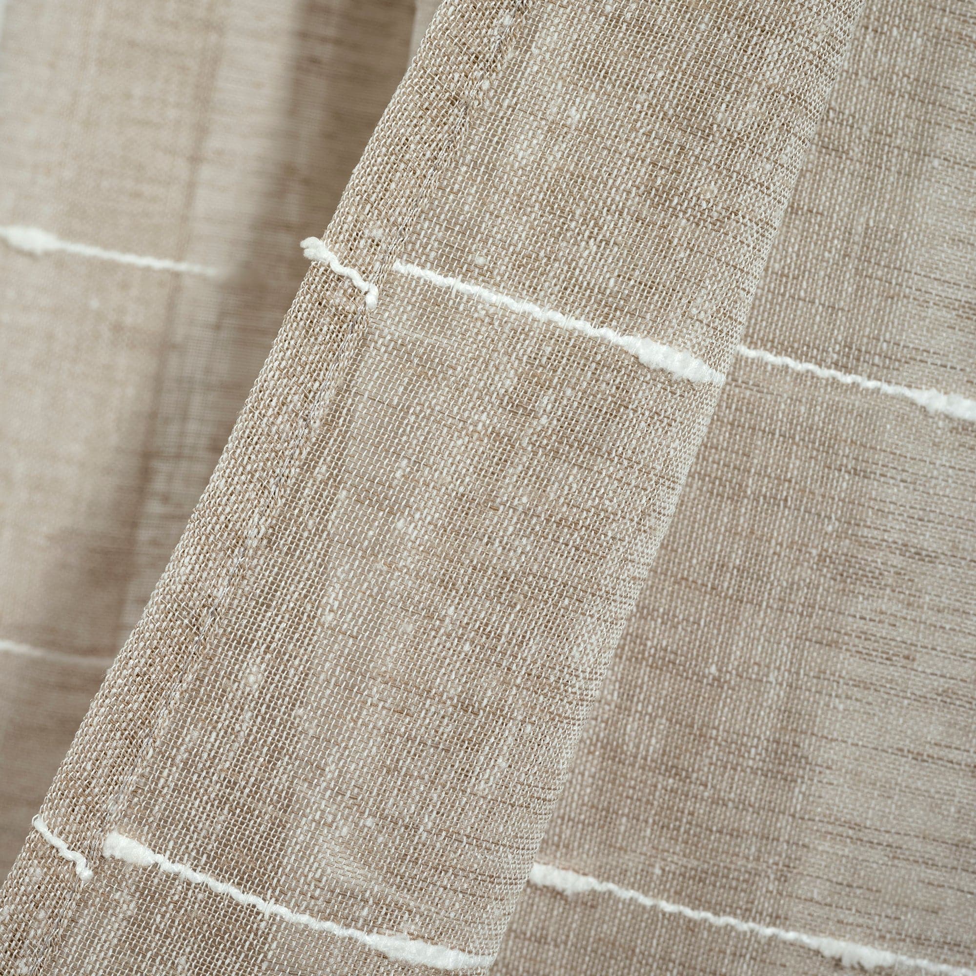 Farmhouse Style Textured Sheer Window Valance - Rustic Curtain Top for Living Room, Bedroom & Kitchen Decor
