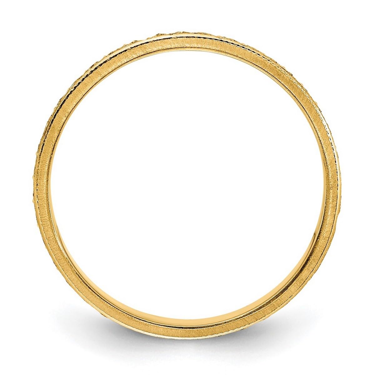 14K Gold Etched Wedding Band Ring for Women & Men - Rose, White & Yellow Gold Options - Various Sizes Available - Perfect for Anniversaries, Engagements & Special Occasions
