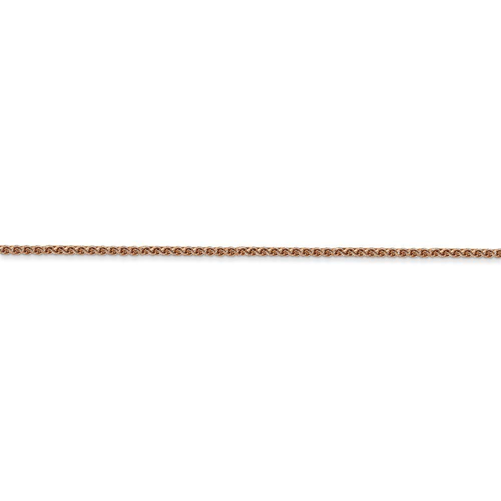 14K Yellow Gold Diamond-Cut Rose Gold 1.2mm Spiga Chain Necklace for Women - 24 Inch Length | Elegant Layering Piece for Everyday Wear & Special Occasions