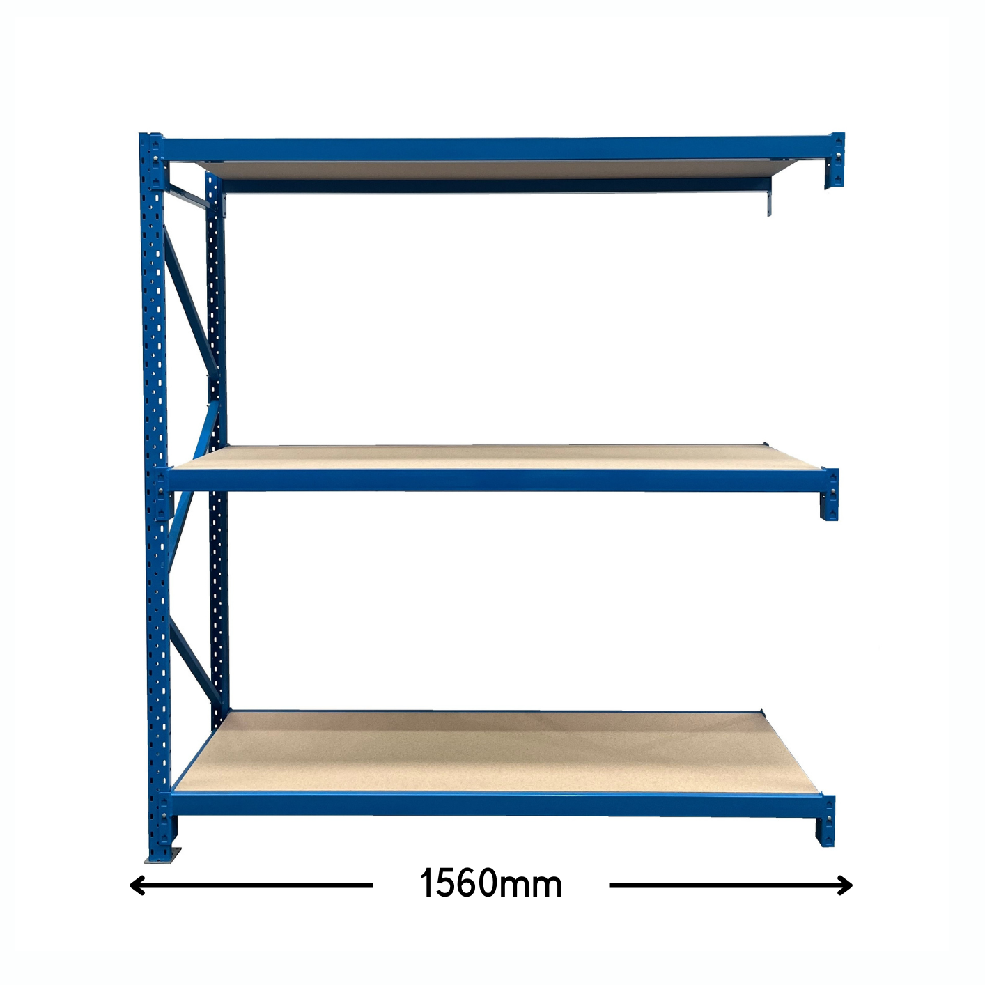 Heavy Duty Longspan Shelving Add-on Bay with 3 Adjustable Levels - Perfect for Warehouse Storage, Garage Organization & Retail Display