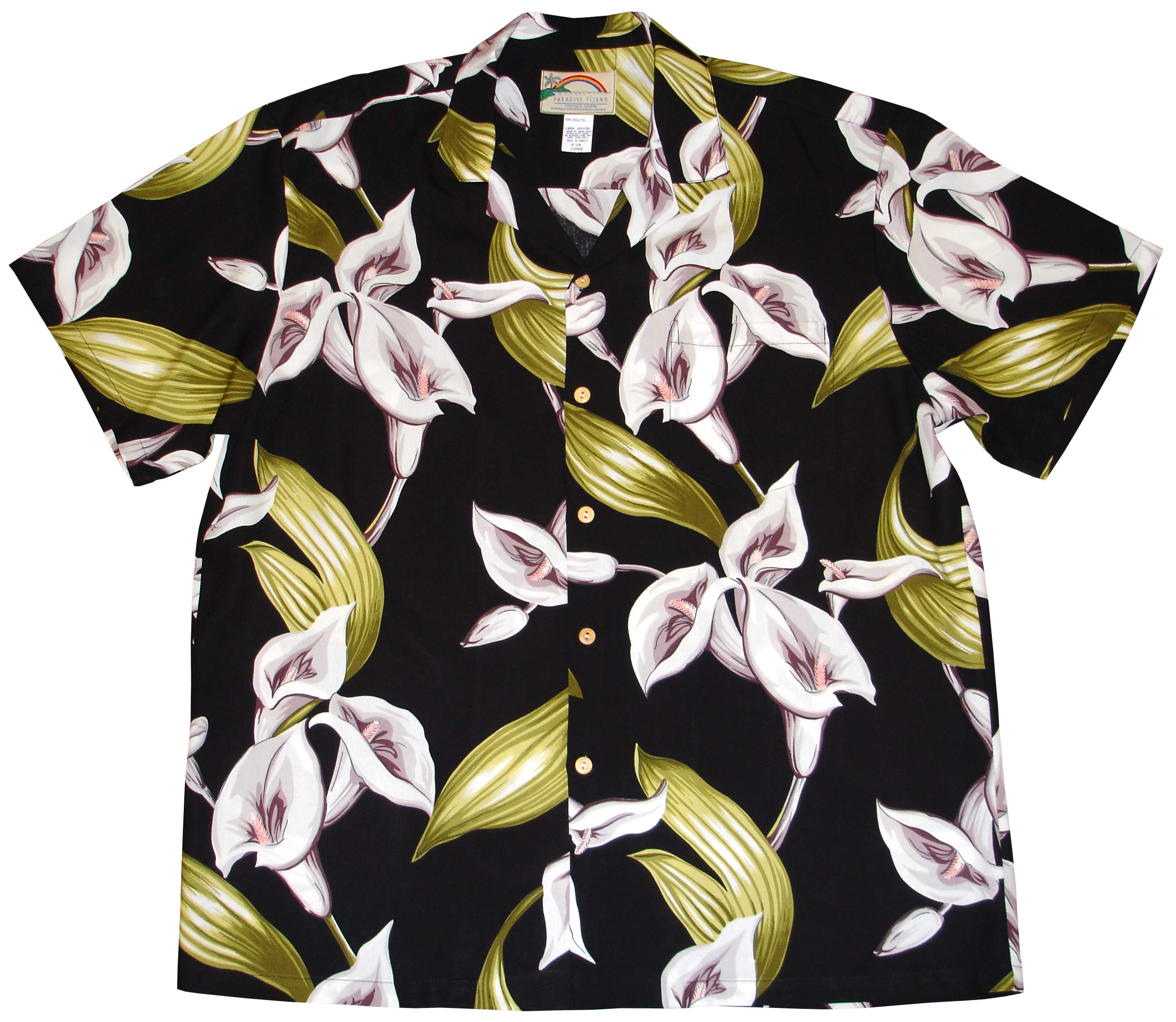 Stylish Men's Calla Lily Hawaiian Shirt - Magnum PI Inspired Tropical Vacation Shirt for Beach Party, Summer Outing & Casual Wear
