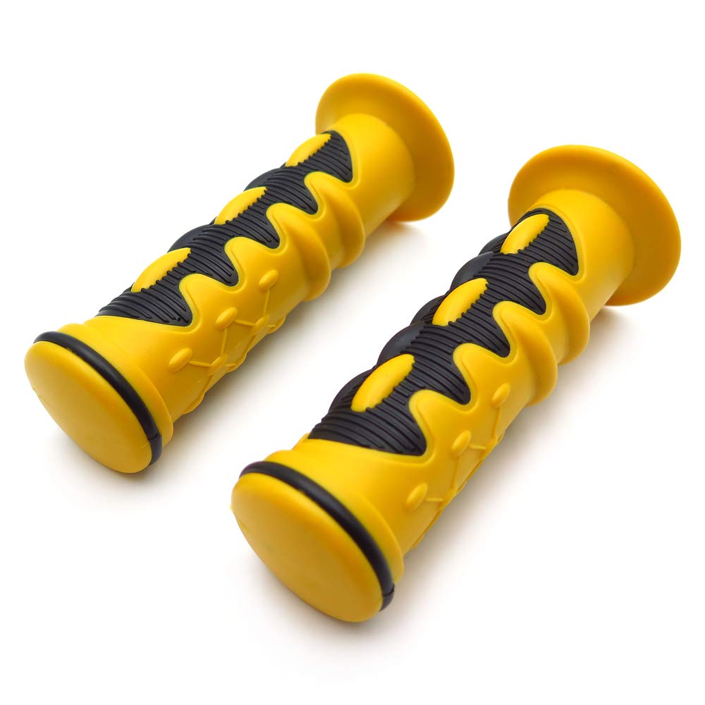 HTTMT XH4076-YELLOW-22 22mm Gel Hand Grips for Motorcycle & ATV - Comfort Ride