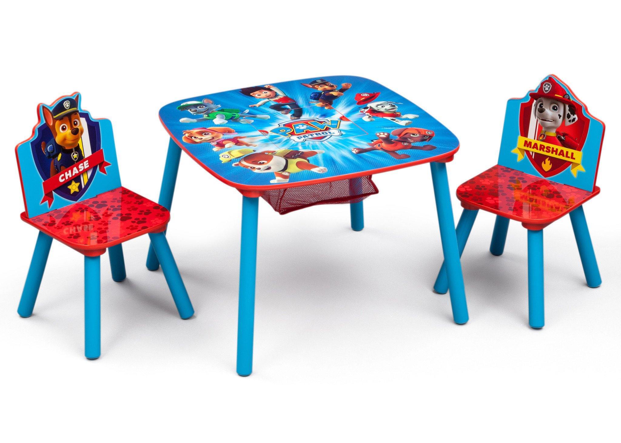 PAW Patrol Kids Table and Chair Set with Storage - Durable Children's Furniture for Playroom, Learning, and Arts & Crafts Activities